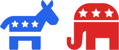 Democrat Mule and Republican Elephant