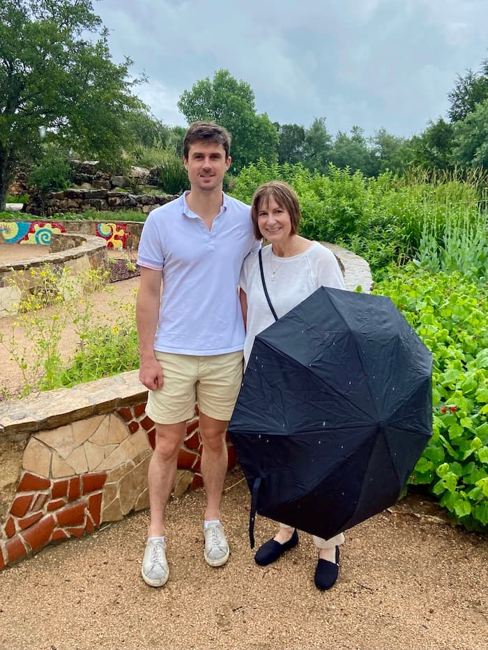 Sam with his mom